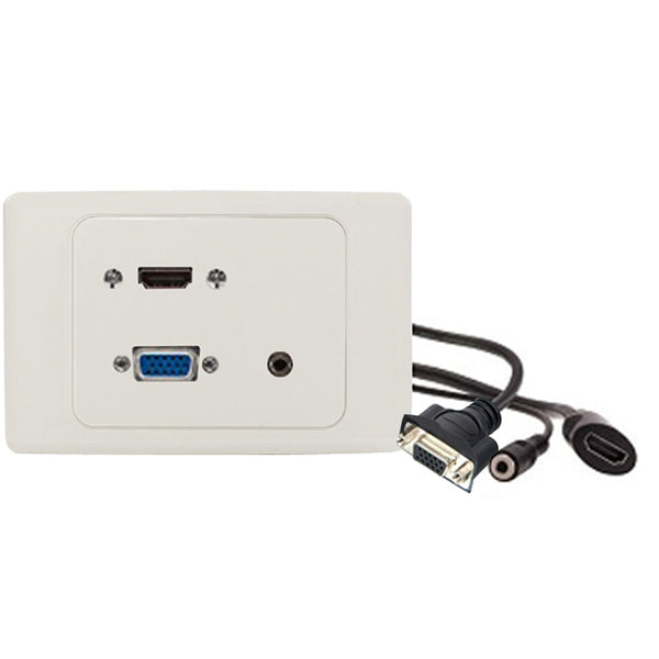 Clipsal 2000 White Wall Plate With Panel Mount Cables