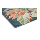 Valley Flower And Rose Haw Blue Green Rug