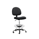 Veer Drafting Black Office Chair Stool Fabric