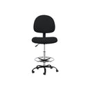 Veer Drafting Black Office Chair Stool Fabric