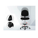 Veer Drafting Black Office Chair Stool Fabric