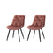 Set Of 2 Starlyn Dining Chairs Kitchen Chairs Velvet Padded Seat