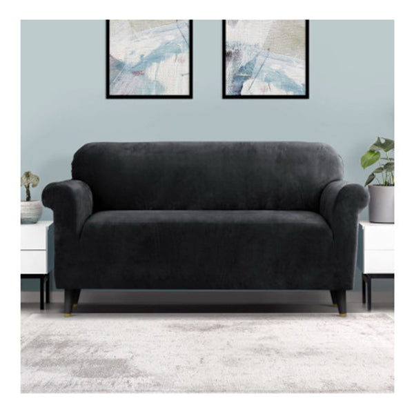 Velvet Sofa Cover Plush Couch Cover Lounge Slipcover 3 Seater