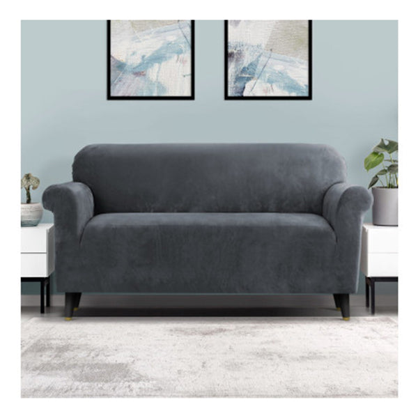 Velvet Sofa Cover Plush Couch Cover Lounge Slipcover 3 Seater