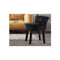 Velvet Vanity Stool Backrest Black