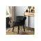 Velvet Vanity Stool Backrest Black