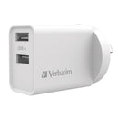 Verbatim Usb Charger Dual Port White