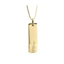 Vertical Bar Necklace With Initials