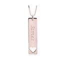 Vertical Name Bar Necklace With Symbol