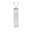 Vertical Name Bar Necklace With Symbol