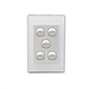 Vertical Wall Switch White Glass Frame