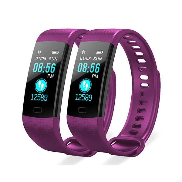 Soga 2X Sport Smart Watch Health Fitness Wrist Band Tracker Purple
