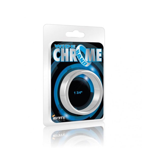 Ignite Wide Band Chrome Cock Ring 44mm
