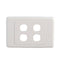 4 Gang Wall Plate Clipsal Compatible White