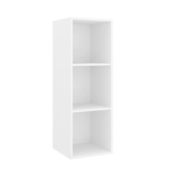 Wall Mounted Tv Cabinet White 37 X 37 X 107 Cm Chipboard