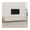 Wall Cabinets 2 Pcs White 100 X 30 X 35 Cm Solid Wood Pine