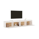 Wall Cabinets 2 Pcs White 100 X 30 X 35 Cm Solid Wood Pine