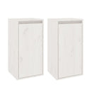 Wall Cabinets 2 Pcs White 30 X 30 X 60 Cm Solid Wood Pine
