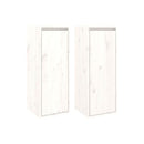 Wall Cabinets 2 Pcs White 30 X 30 X 80 Cm Solid Wood Pine
