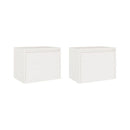 Wall Cabinets 2 Pcs White 45 X 30 X 35 Cm Solid Pinewood