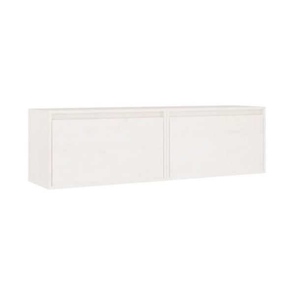 Wall Cabinets 2 Pcs White 60 X 30 X 35 Cm Solid Pinewood
