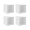 Wall Cabinets 4 Pcs High Gloss White 37 X 37 X 37 Cm Chipboard