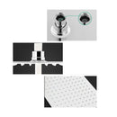 Wall Chrome Rain Shower Head Taps Round Handheld