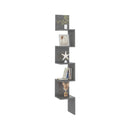 Wall Corner Shelf High Gloss Grey Chipboard