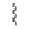 Wall Corner Shelf High Gloss Grey Chipboard