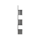 Wall Corner Shelf High Gloss Grey Chipboard