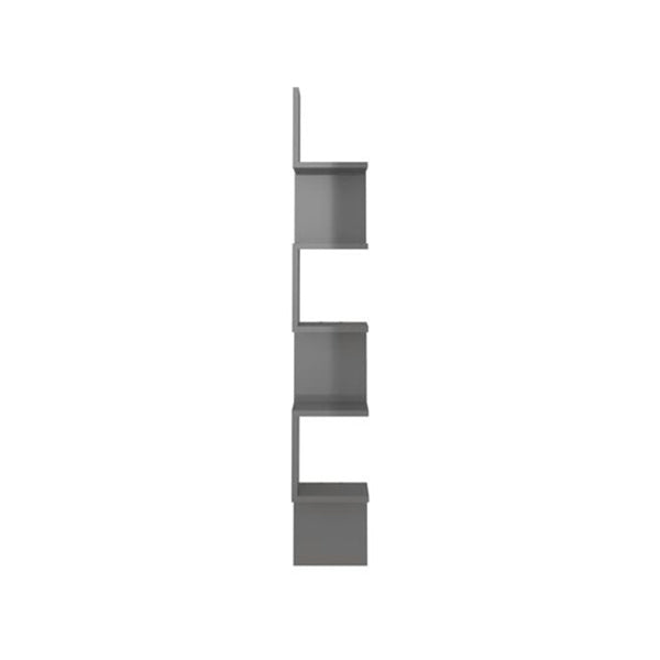 Wall Corner Shelf High Gloss Grey Chipboard