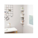 Wall Corner Shelf High Gloss White Chipboard