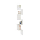 Wall Corner Shelf High Gloss White Chipboard