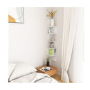 Wall Corner Shelf White Engineered Wood