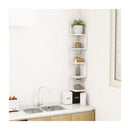 Wall Corner Shelf White Engineered Wood