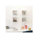 Wall Cube Shelves 4 Pcs High Gloss White 26 X 15 X 26 Cm