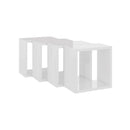 Wall Cube Shelves 4 Pcs High Gloss White 26 X 15 X 26 Cm