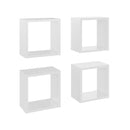 Wall Cube Shelves 4 Pcs High Gloss White 26 X 15 X 26 Cm