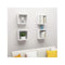 Wall Cube Shelves 4 Pcs High Gloss White 30 X 15 X 30 Cm