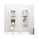 Wall Cube Shelves 4 Pcs High Gloss White 30 X 15 X 30 Cm