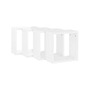 Wall Cube Shelves 4 Pcs High Gloss White 30 X 15 X 30 Cm