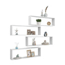 Wall Cube Shelves 4 Pcs White 100 X 15 X 30 Cm Chipboard