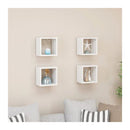 Wall Cube Shelves 4 Pcs White 22 X 15 X 22 Cm
