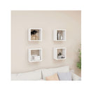 Wall Cube Shelves 4 Pcs White 26 X 15 X 26 Cm