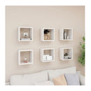 Wall Cube Shelves 6 Pcs High Gloss White 26 X 15 X 26 Cm