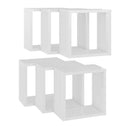 Wall Cube Shelves 6 Pcs High Gloss White 26 X 15 X 26 Cm