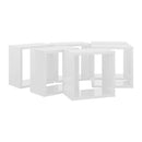 Wall Cube Shelves 6 Pcs High Gloss White 26 X 15 X 26 Cm