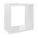 Wall Cube Shelves 6 Pcs High Gloss White 26 X 15 X 26 Cm