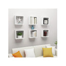 Wall Cube Shelves 6 Pcs High Gloss White 30 X 15 X 30 Cm
