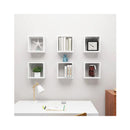 Wall Cube Shelves 6 Pcs High Gloss White 30 X 15 X 30 Cm